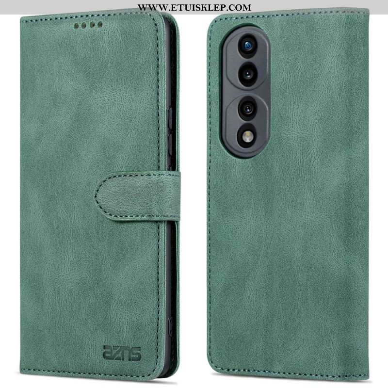 Etui Folio do Honor 70 Odsłonięte Szwy Z Efektem Skóry Azns